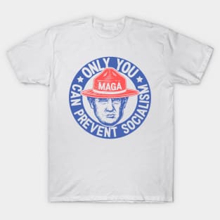 Ultra MAGA | Only You Can Prevent Socialism | We The People 1776 - 2022 | Blue Red T-Shirt